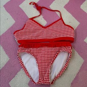 Red bathing suit